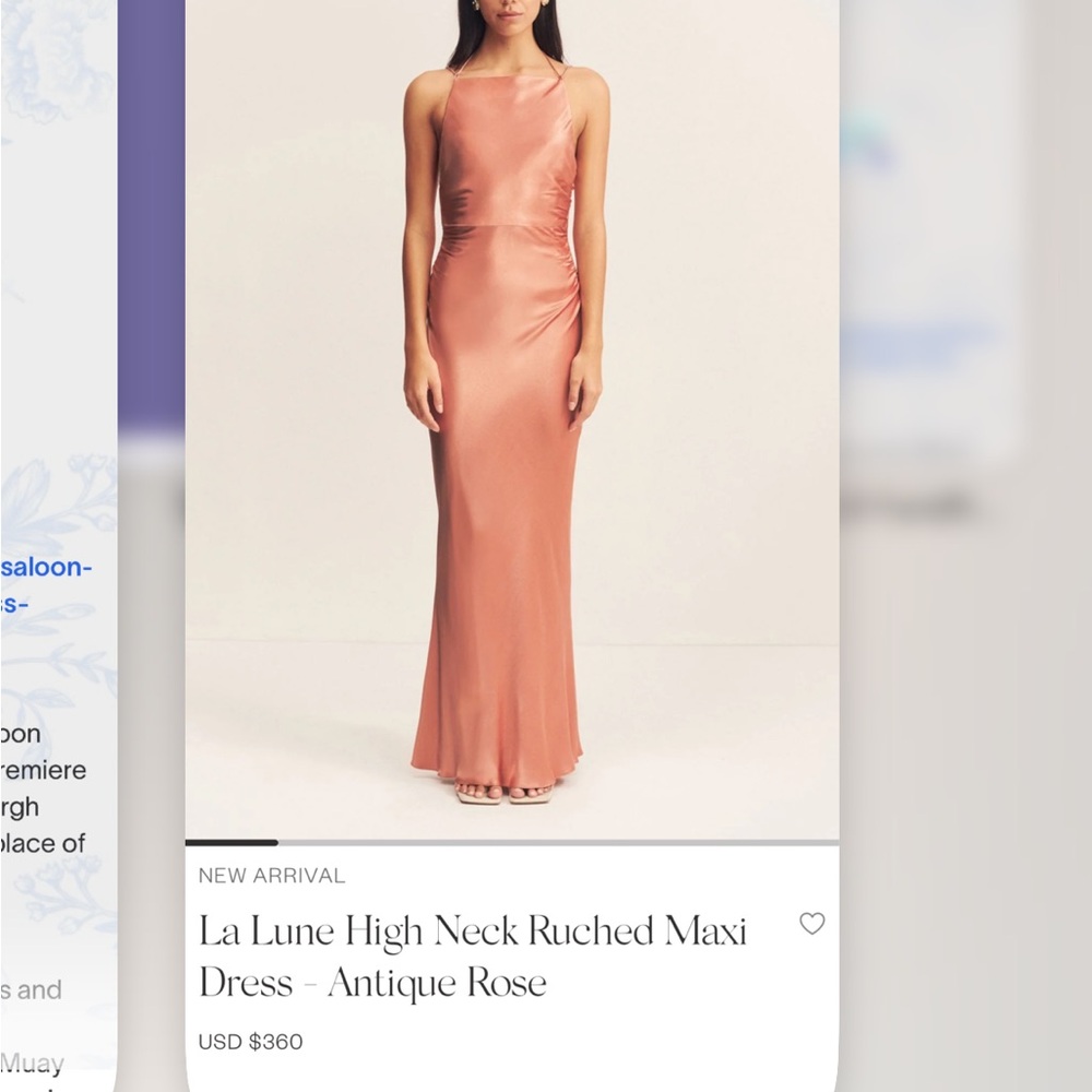 Shona Joy Pink Halter Sheath Maxi Dress